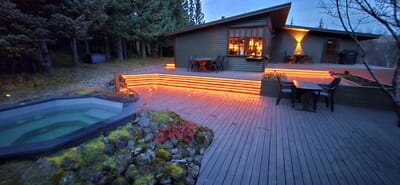 Terrace with warm lighting