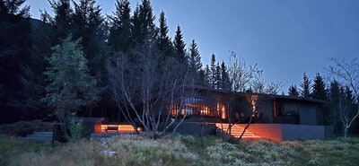 Cozy lights by the house