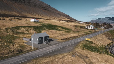 The cottage is situated just outside the village