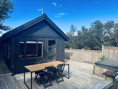 Terrace with grill and hot pot