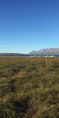 Sea view over the Eyjafjörður near the cottage